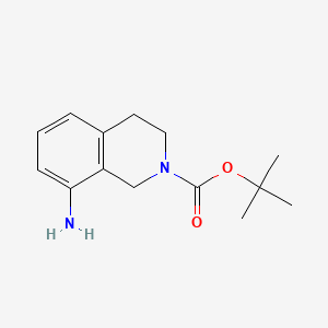 tert-Butyl 8-amino-3,4-dihydroisoquinoline-2(1H)-carboxylate chemical structure (CAS 910442-87-4)