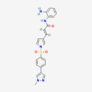 (E)-N-(2-aminophenyl)-3-(1-((4-(1-methyl-1H-pyrazol-4-yl)phenyl)sulfonyl)-1H-pyrrol-3-yl)acrylamide chemical structure (CAS 910462-43-0)