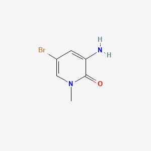 3-Amino-5-bromo-1-methylpyridin-2(1H)-one chemical structure (CAS 910543-72-5)