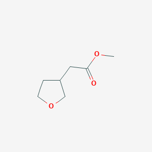 Methyl 2-(tetrahydrofuran-3-yl)acetate chemical structure (CAS 910565-30-9)