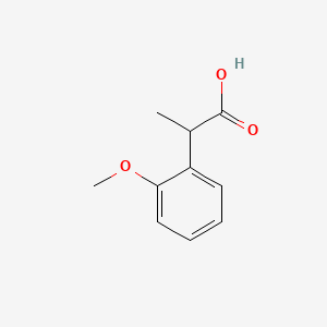 2-(2-Methoxyphenyl)propanoic acid chemical structure (CAS 91061-46-0)
