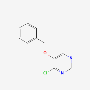 5-(Benzyloxy)-4-chloropyrimidine chemical structure (CAS 91063-23-9)