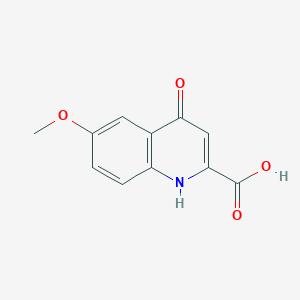 4-Hydroxy-6-methoxyquinoline-2-carboxylic acid chemical structure (CAS 91092-95-4)