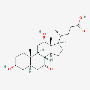 (R)-4-((3R,5S,8R,9S,10S,12S,13R,14S,17R)-3,12-Dihydroxy-10,13-dimethyl-7-oxohexadecahydro-1H-cyclopenta[a]phenanthren-17-yl)pentanoic acid chemical structure (CAS 911-40-0)