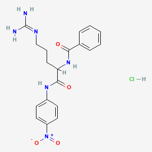 N-(5-Guanidino-1-((4-nitrophenyl)amino)-1-oxopentan-2-yl)benzamide hydrochloride chemical structure (CAS 911-77-3)