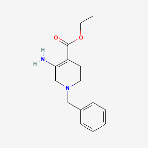 Ethyl 5-amino-1-benzyl-1,2,3,6-tetrahydropyridine-4-carboxylate chemical structure (CAS 911010-88-3)
