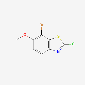 7-Bromo-2-chloro-6-methoxybenzo[d]thiazole chemical structure (CAS 911056-05-8)