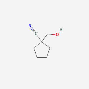 1-(Hydroxymethyl)cyclopentanecarbonitrile chemical structure (CAS 911060-82-7)