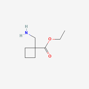 Ethyl 1-(aminomethyl)cyclobutanecarboxylate chemical structure (CAS 911060-83-8)