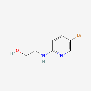 2-((5-Bromopyridin-2-yl)amino)ethanol chemical structure (CAS 911112-04-4)