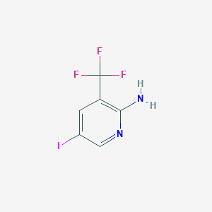 5-Iodo-3-(trifluoromethyl)pyridin-2-amine chemical structure (CAS 911112-05-5)