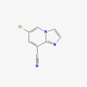6-Bromoimidazo[1,2-a]pyridine-8-carbonitrile chemical structure (CAS 911113-15-0)