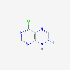 5-Chloro-1,4-dihydropyrimido[5,4-e][1,2,4]triazine chemical structure (CAS 91115-01-4)