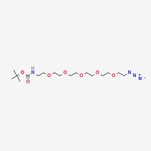 tert-Butyl (17-azido-3,6,9,12,15-pentaoxaheptadecyl)carbamate chemical structure (CAS 911209-07-9)