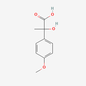 2-Hydroxy-2-(4-methoxyphenyl)propanoic acid chemical structure (CAS 91121-61-8)