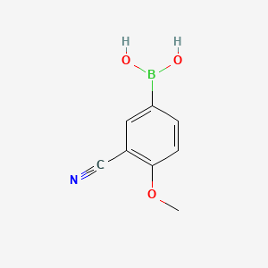 3-Cyano-4-methoxyphenylboronic acid chemical structure (CAS 911210-48-5)