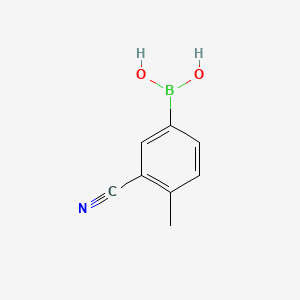 (3-Cyano-4-methylphenyl)boronic acid chemical structure (CAS 911210-49-6)
