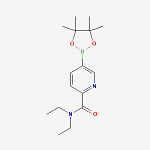 N,N-Diethyl-5-(4,4,5,5-tetramethyl-1,3,2-dioxaborolan-2-yl)picolinamide chemical structure (CAS 911227-46-8)