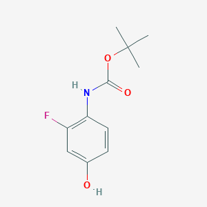 4-(Boc-amino)-3-fluoro-phenol chemical structure (CAS 911297-02-4)