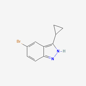 5-Bromo-3-cyclopropyl-1H-indazole chemical structure (CAS 911305-80-1)