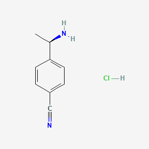 (R)-4-(1-Aminoethyl)benzonitrile hydrochloride chemical structure (CAS 911372-78-6)