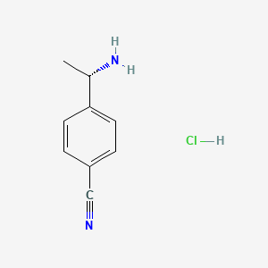 (S)-4-(1-Aminoethyl)benzonitrile hydrochloride chemical structure (CAS 911372-80-0)