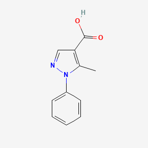 5-Methyl-1-phenyl-1H-pyrazole-4-carboxylic acid chemical structure (CAS 91138-00-0)
