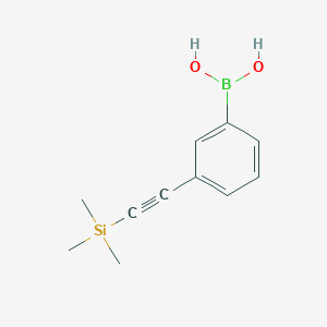 (3-((Trimethylsilyl)ethynyl)phenyl)boronic acid chemical structure (CAS 911424-44-7)
