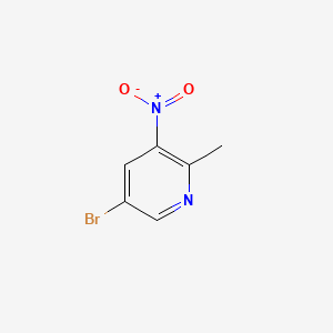 5-Bromo-2-methyl-3-nitropyridine chemical structure (CAS 911434-05-4)