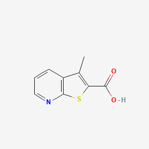 3-Methylthieno[2,3-b]pyridine-2-carboxylic acid chemical structure (CAS 911462-54-9)