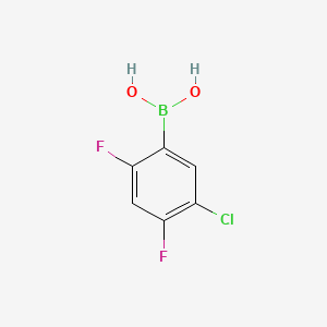(5-Chloro-2,4-difluorophenyl)boronic acid chemical structure (CAS 911645-24-4)