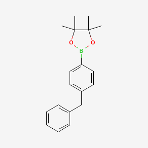 2-(4-Benzylphenyl)-4,4,5,5-tetramethyl-1,3,2-dioxaborolane chemical structure (CAS 911708-01-5)