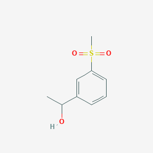 1-(3-Methanesulfonylphenyl)ethan-1-ol chemical structure (CAS 911715-97-4)