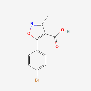 5-(4-Bromophenyl)-3-methylisoxazole-4-carboxylic acid chemical structure (CAS 91182-60-4)