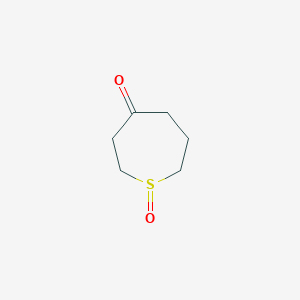 Thiepan-4-one 1-oxide chemical structure (CAS 91195-51-6)