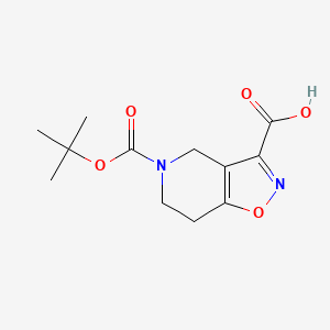 5-(tert-Butoxycarbonyl)-4,5,6,7-tetrahydroisoxazolo[4,5-c]pyridine-3-carboxylic acid chemical structure (CAS 912265-93-1)