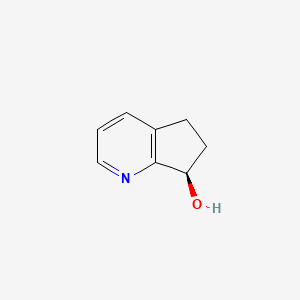 (R)-6,7-Dihydro-5H-cyclopenta[b]pyridin-7-ol chemical structure (CAS 912277-45-3)