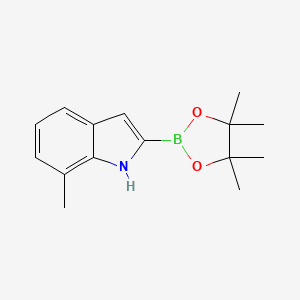 7-Methyl-2-(4,4,5,5-tetramethyl-1,3,2-dioxaborolan-2-yl)-1H-indole chemical structure (CAS 912331-68-1)