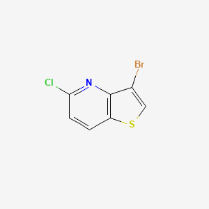 3-Bromo-5-chlorothieno[3,2-b]pyridine chemical structure (CAS 912332-40-2)