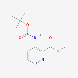 Methyl 3-((tert-butoxycarbonyl)amino)picolinate chemical structure (CAS 912369-42-7)