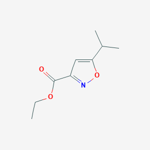 Ethyl 5-isopropylisoxazole-3-carboxylate chemical structure (CAS 91240-30-1)