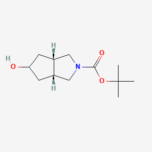 (3aα,5β,6aα)-tert-Butyl 5-hydroxyhexahydrocyclopenta[c]pyrrole-2(1H)-carboxylate chemical structure (CAS 912563-45-2)