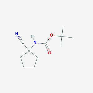 tert-Butyl (1-cyanocyclopentyl)carbamate chemical structure (CAS 912770-99-1)