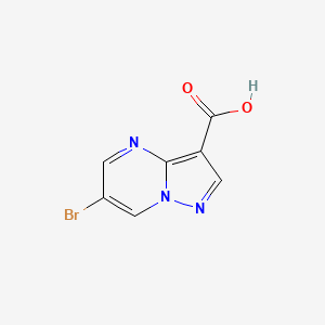 6-Bromopyrazolo[1,5-a]pyrimidine-3-carboxylic acid chemical structure (CAS 912773-22-9)