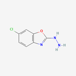 6-Chloro-2-hydrazino-1,3-benzoxazole chemical structure (CAS 912773-31-0)