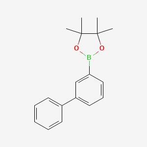 2-([1,1'-Biphenyl]-3-yl)-4,4,5,5-tetramethyl-1,3,2-dioxaborolane chemical structure (CAS 912844-88-3)