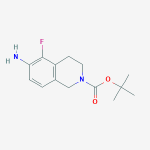 tert-Butyl 6-amino-5-fluoro-3,4-dihydroisoquinoline-2(1H)-carboxylate chemical structure (CAS 912846-57-2)