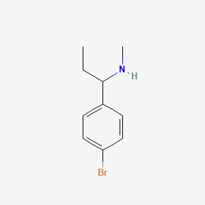 1-(4-Bromophenyl)-N-methylpropan-1-amine chemical structure (CAS 912906-92-4)