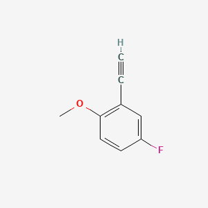 2-Ethynyl-4-fluoro-1-methoxybenzene chemical structure (CAS 912971-79-0)