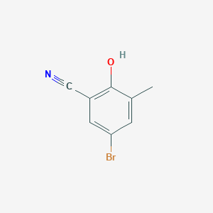 5-Bromo-2-hydroxy-3-methylbenzonitrile chemical structure (CAS 913191-20-5)